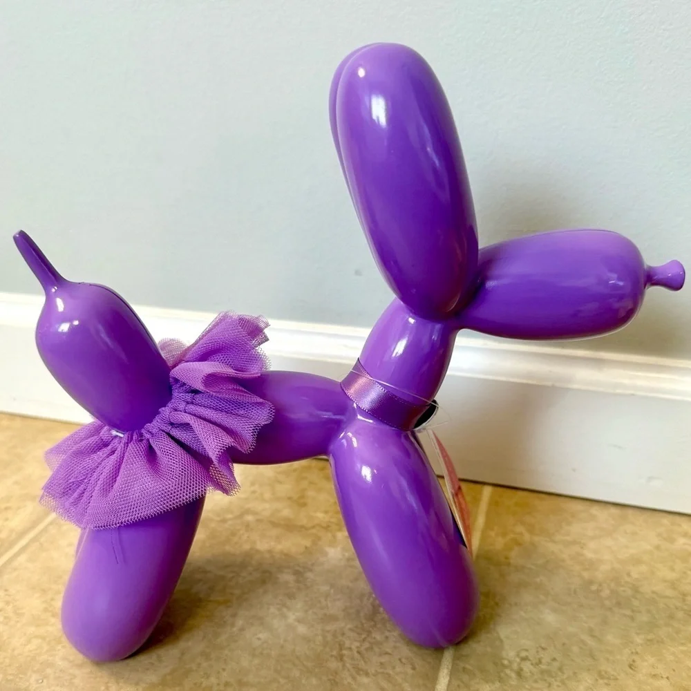 Unique Adorable Purple Balloon Dog Sculpture- Celebrate- Valentines Day Decor
